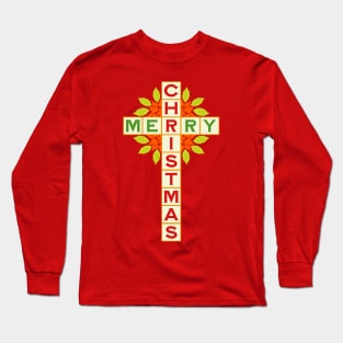 Merry Christmas Crossword Clue Long Sleeve T-Shirt